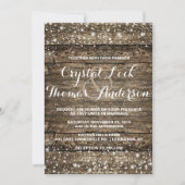 Rustic Barn Wood Snowflakes Winter Weddenschap Kaart (Voorkant)