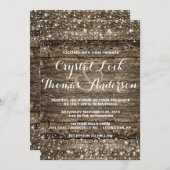 Rustic Barn Wood Snowflakes Winter Weddenschap Kaart (Voorkant / Achterkant)