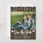 Rustic Barn Wood String Lights-fotokaart (Voorkant)