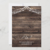 Rustic Barn Wood String Lights Kaart (Achterkant)