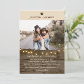 Rustic Barn Wood String Lights Kaart (Staand voorkant)