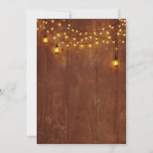 Rustic Barn Wood String Lights Lanterns Sweet 16 Kaart (Achterkant)