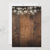 Rustic Barn Wood String Lights Pensioenfeest Kaart (Achterkant)