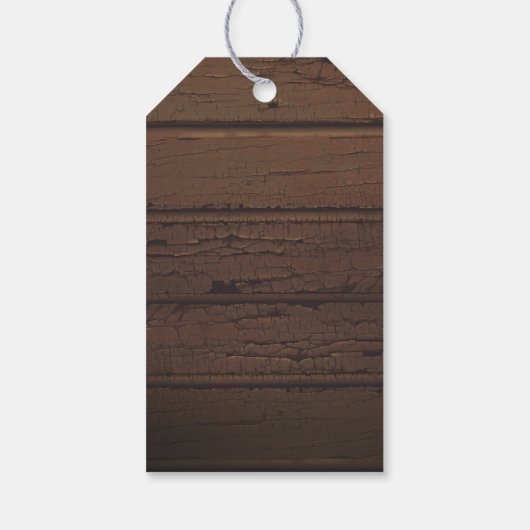 Rustic Barn Wood String Lights Wedding Cadeaulabel (Achterkant)