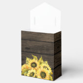 Rustic Barn Wood Sun Flowers Wedding Bedankdoosjes (Geopend)