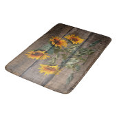 Rustic Barn Wood Sunflower Badmat (Gekanteld)