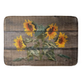 Rustic Barn Wood Sunflower Badmat (Voorkant)