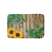 Rustic Barn Wood Sunflower Badmat (Voorkant)