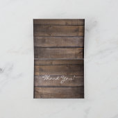 Rustic Barn Wood Sunflower Bedankkaart (Binnen)