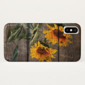 Rustic Barn Wood Sunflower Case-Mate iPhone Case (Achterkant (horizontaal))