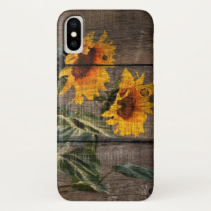 Rustic Barn Wood Sunflower Case-Mate iPhone Case