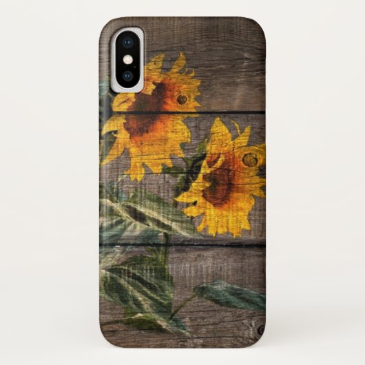 Rustic Barn Wood Sunflower Case-Mate iPhone Case (Achterkant)