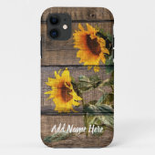 Rustic Barn Wood Sunflower Case-Mate iPhone Case (Achterkant)