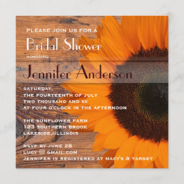 Rustic Barn Wood Sunflower Country Vrijgezellenfee Kaart