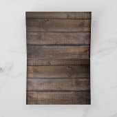 Rustic Barn Wood Sunflower Feestdagen Kaart (Binnen)