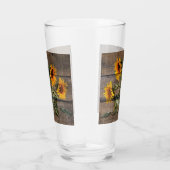 Rustic Barn Wood Sunflower Glas (Rechts)