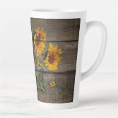 Rustic Barn Wood Sunflower Latte Mok (Rechts)
