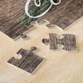 Rustic Barn Wood Sunflower Legpuzzel (Zijkant)