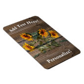 Rustic Barn Wood Sunflower Magneet (Rechterzijde)