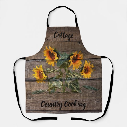Rustic Barn Wood Sunflower Schort (Voorkant)