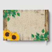 Rustic Barn Wood Sunflower Wedding Gastenboek (Achterkant)