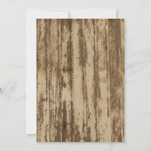 Rustic Barn Wood Sunflower Wedding Kaart (Achterkant)