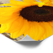 Rustic Barn Wood Sunflower Wedding Welkom Poster (Hoek)