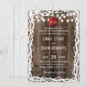 Rustic Barn Wood Thorn Lijst Fairy Tale Wedding Kaart (Voorkant / Achterkant)