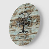 Rustic Barn Wood  Tree Familie Grote Klok (Hoek)