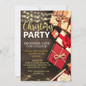 Rustic Barn Wood - Uitnodiging voor Kerstmis (Voorkant)