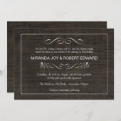 Rustic Barn Wood Vintage Wedding Invitting Kaart (Voorkant / Achterkant)