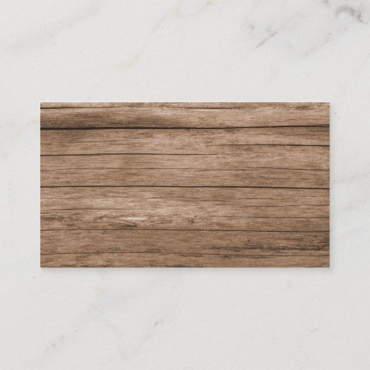 Rustic Barn Wood Visitekaartje (Achterkant)
