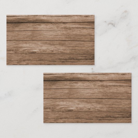 Rustic Barn Wood Visitekaartje (Voorkant / Achterkant)
