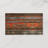 Rustic Barn Wood Visitekaartje (Achterkant)