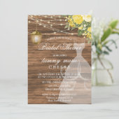 Rustic Barn Wood Vrijgezellenfeest - Geel Kaart (Staand voorkant)