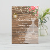 Rustic Barn Wood Vrijgezellenfeest - Koraal Kaart (Staand voorkant)