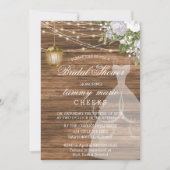 Rustic Barn Wood Vrijgezellenfeest - Wit Kaart (Voorkant)