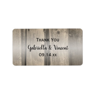 Rustic Barn Wood Wedding Dank je wel voor tag Etiket