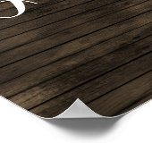 Rustic Barn Wood Wedding-gebaar Poster (Hoek)