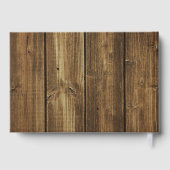 Rustic Barn Wood Wedding Guest Book Gastenboek (Achterkant)