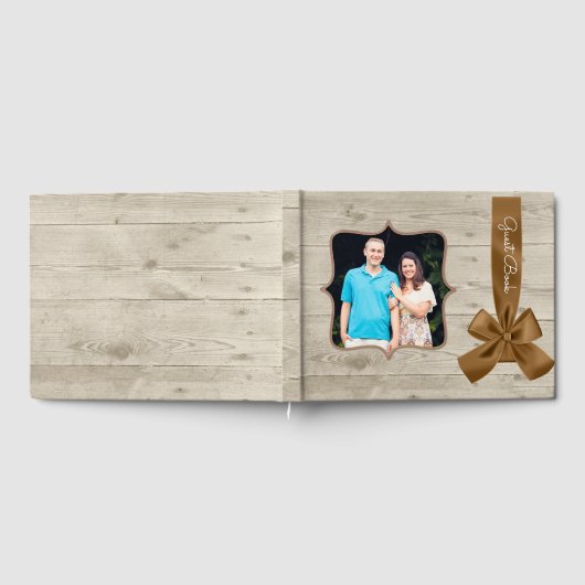 Rustic Barn Wood Wedding Guest Book Gastenboek (Volledig)