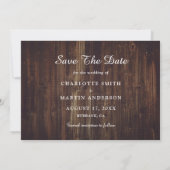 Rustic Barn Wood Wedding Photo Save the Date Cards (Achterkant)