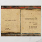 Rustic Barn Wood Wedding Programme (Voorkant)