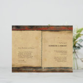 Rustic Barn Wood Wedding Programme (Staand voorkant)