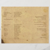 Rustic Barn Wood Wedding Programme (Achterkant)
