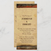 Rustic Barn Wood Wedding Programme Programmakaart (Voorkant / Achterkant)
