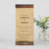 Rustic Barn Wood Wedding Programme Programmakaart (Staand voorkant)