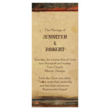Rustic Barn Wood Wedding Programme