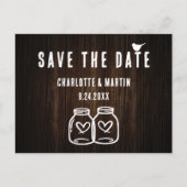 Rustic Barn Wood Wedding Save the Date Briefkaart (Voorkant)