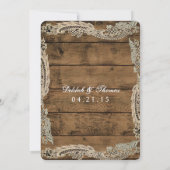 Rustic Barn Wood Wedding Uitnodiging (Achterkant)